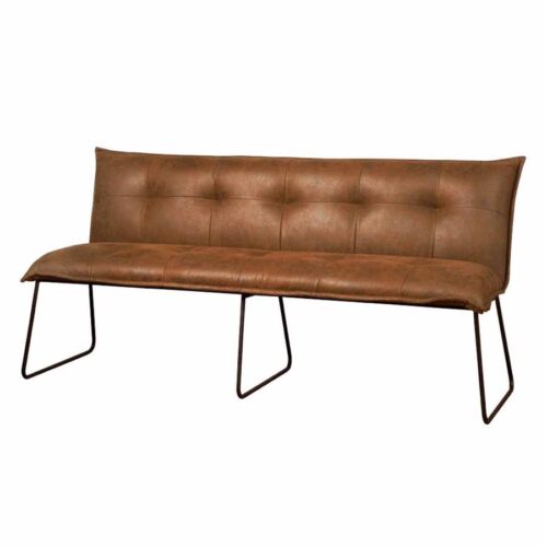 Eetkamerbank Seda 155 cm - Cognac - Afbeelding 2