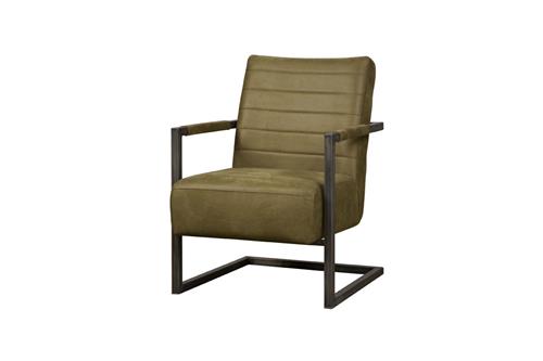 Fauteuil Rocca Leder - Groen