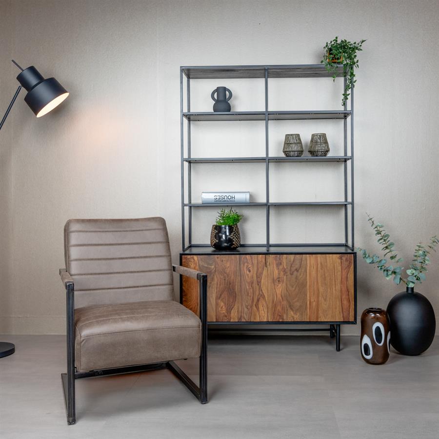 Fauteuil Rocca Leder - Bruin - Afbeelding 3