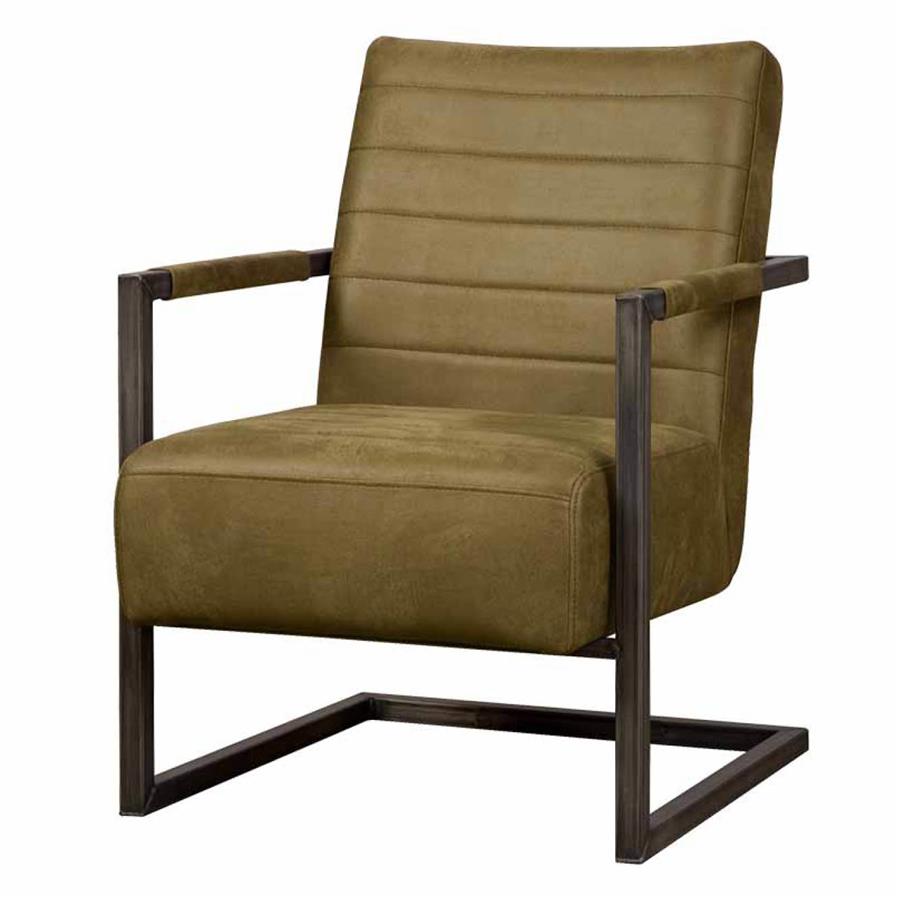 Fauteuil Rocca Leder - Groen - Afbeelding 2