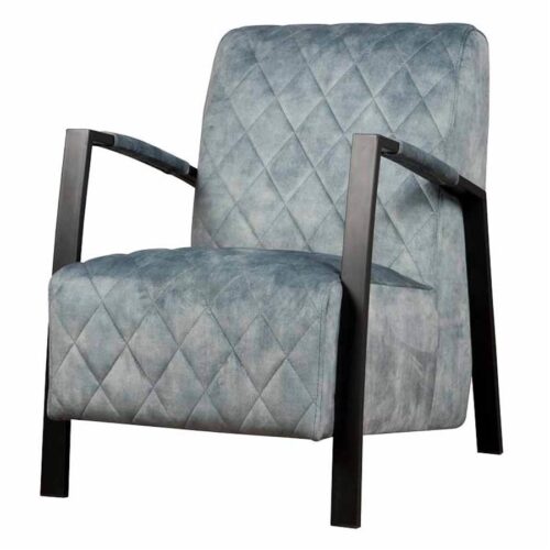 Fauteuil Villa Velvet - Blauw - Afbeelding 2