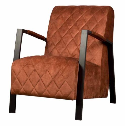 Fauteuil Villa Velvet - Koper - Afbeelding 2