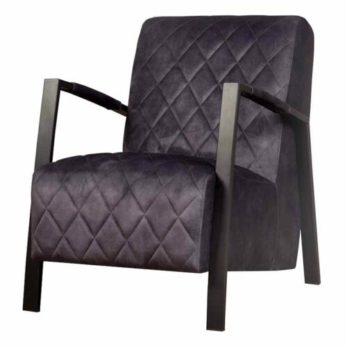 Fauteuil Villa Velvet - Antraciet - Afbeelding 2