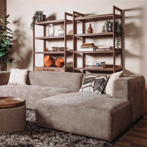 Wandrek Falcone met 2 deuren Acaciahout 200 x90 cm - Afbeelding 3