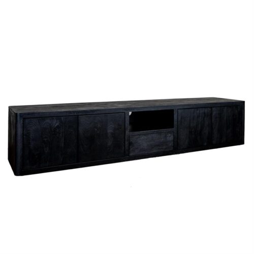TV-meubel Tenna Zwart - 200 cm