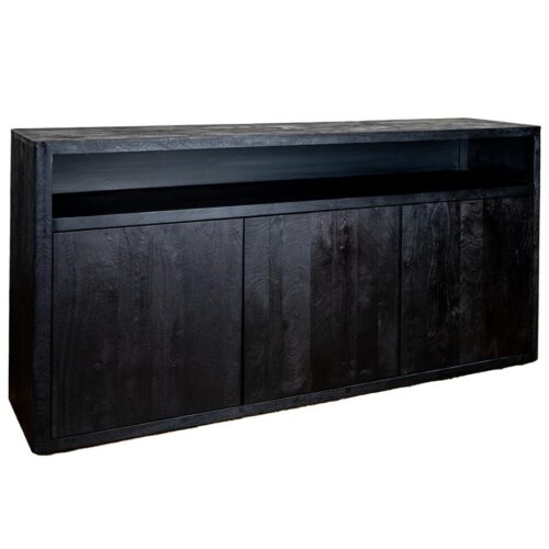 Dressoir Tenna Mangohout Zwart - 180 cm