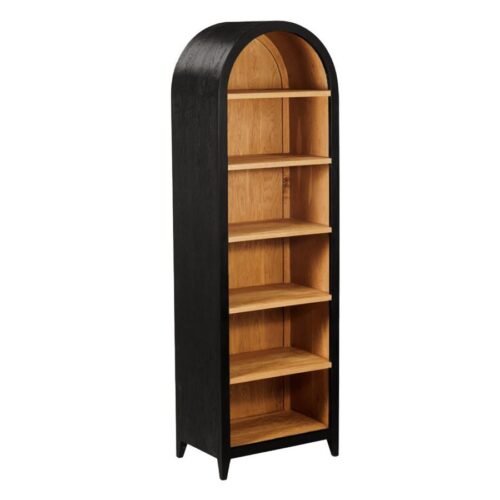 Wandkast Rotondi Mangohout 220 x 70 cm - Zwart