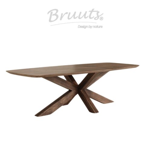 Deens Ovaal Verjongde Rand - Elmwood - Spinpoot Hout  - Walnut