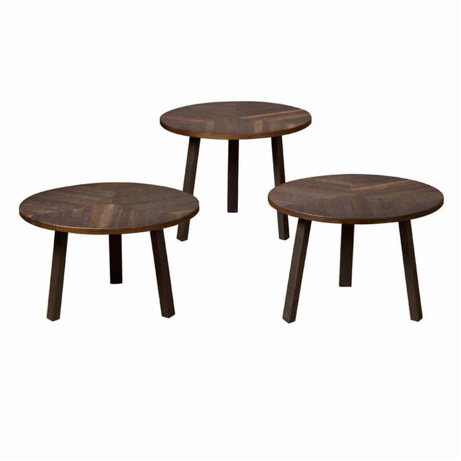 Bijzettafel Lazio Teakhout set van 3 stuks - wine - Afbeelding 3