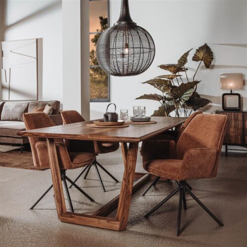 Eettafel Dimaro Sheeshamhout 200 cm - Afbeelding 3