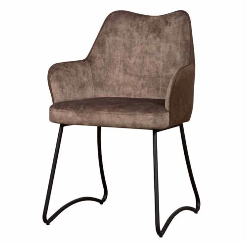 Eetkamerstoel Garda Velvet  - Bruin