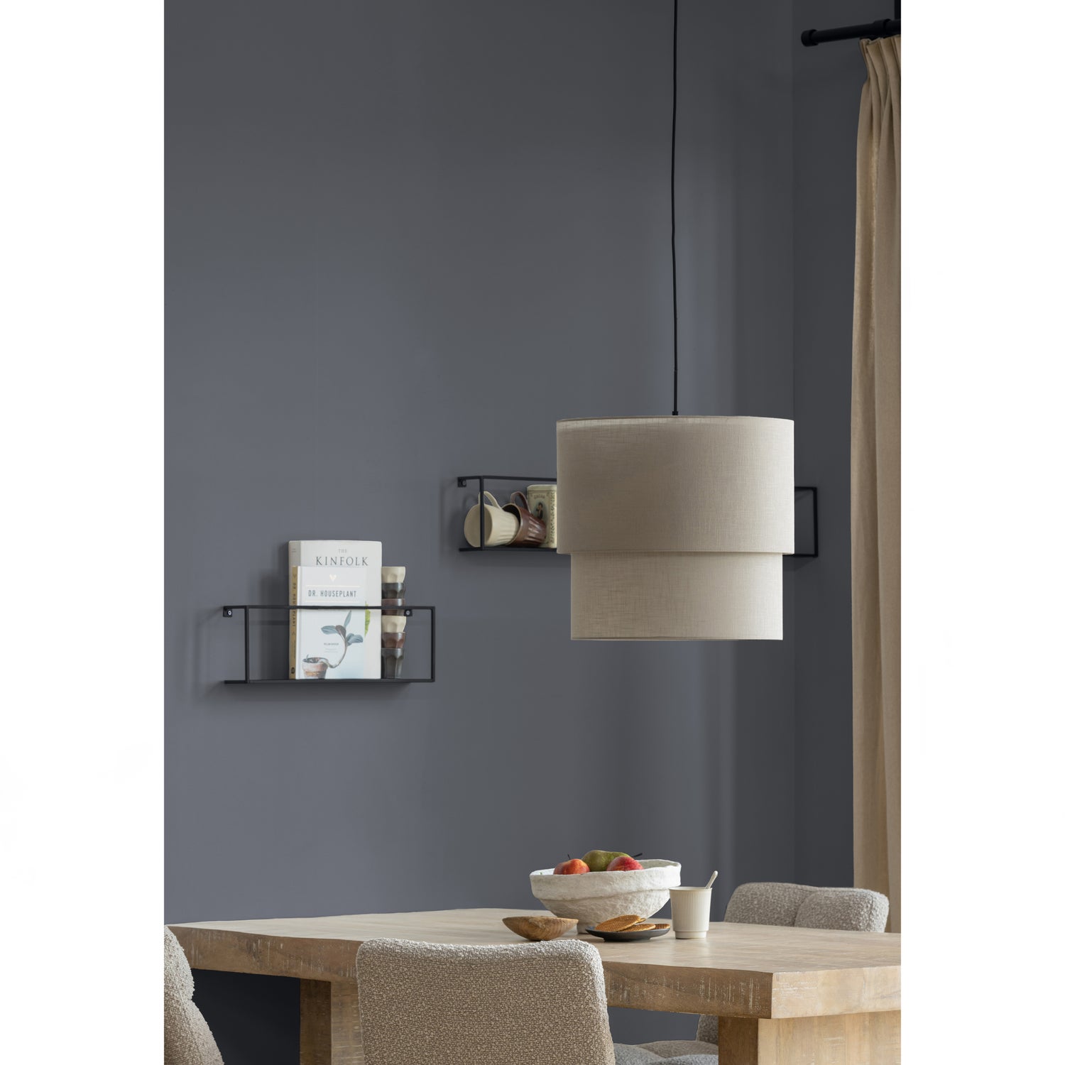 Draaibare Eetkamerstoel Vinny Bouclé - Zand - Afbeelding 3