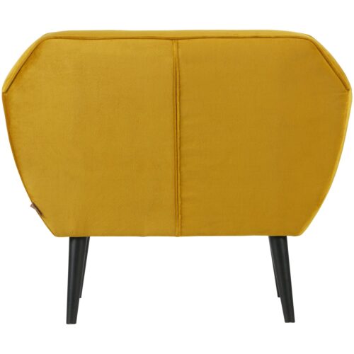 Fauteuil Rocco Velvet - Oker - Afbeelding 4