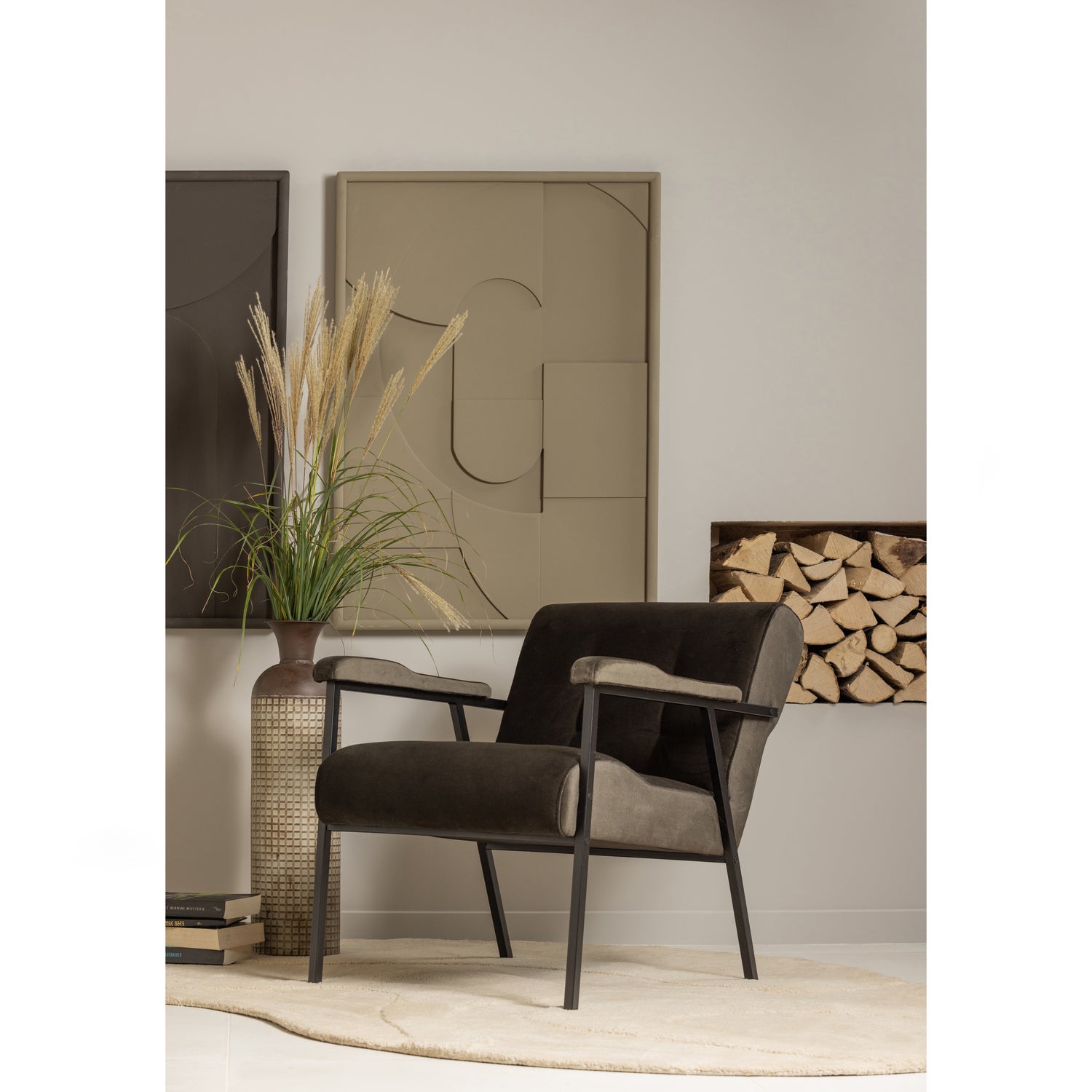 Fauteuil Scott Velvet - Warm Groen - Afbeelding 2