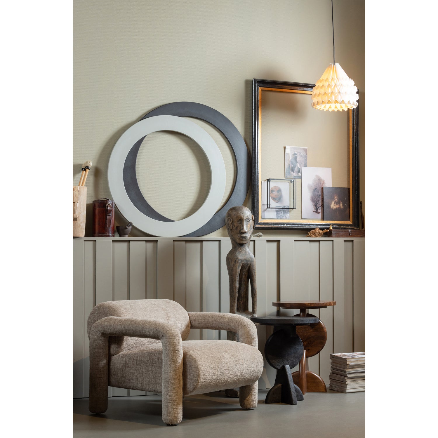 Fauteuil Lenny Structure Velvet - Zand - Afbeelding 2