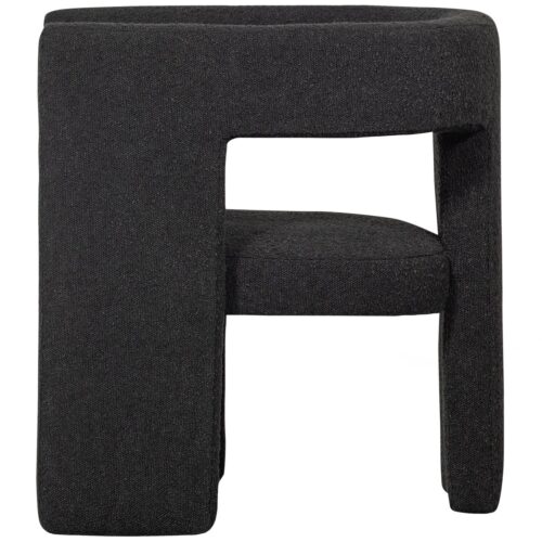 Fauteuil Tiwa Bouclé - Donkergrijs - Afbeelding 5