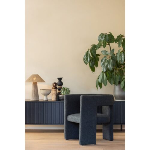 Fauteuil Tiwa Bouclé - Donkergrijs - Afbeelding 2