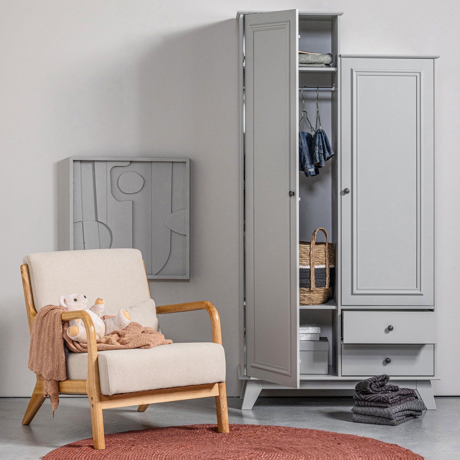 Fauteuil Mark Geweven stof - Naturel - Afbeelding 2