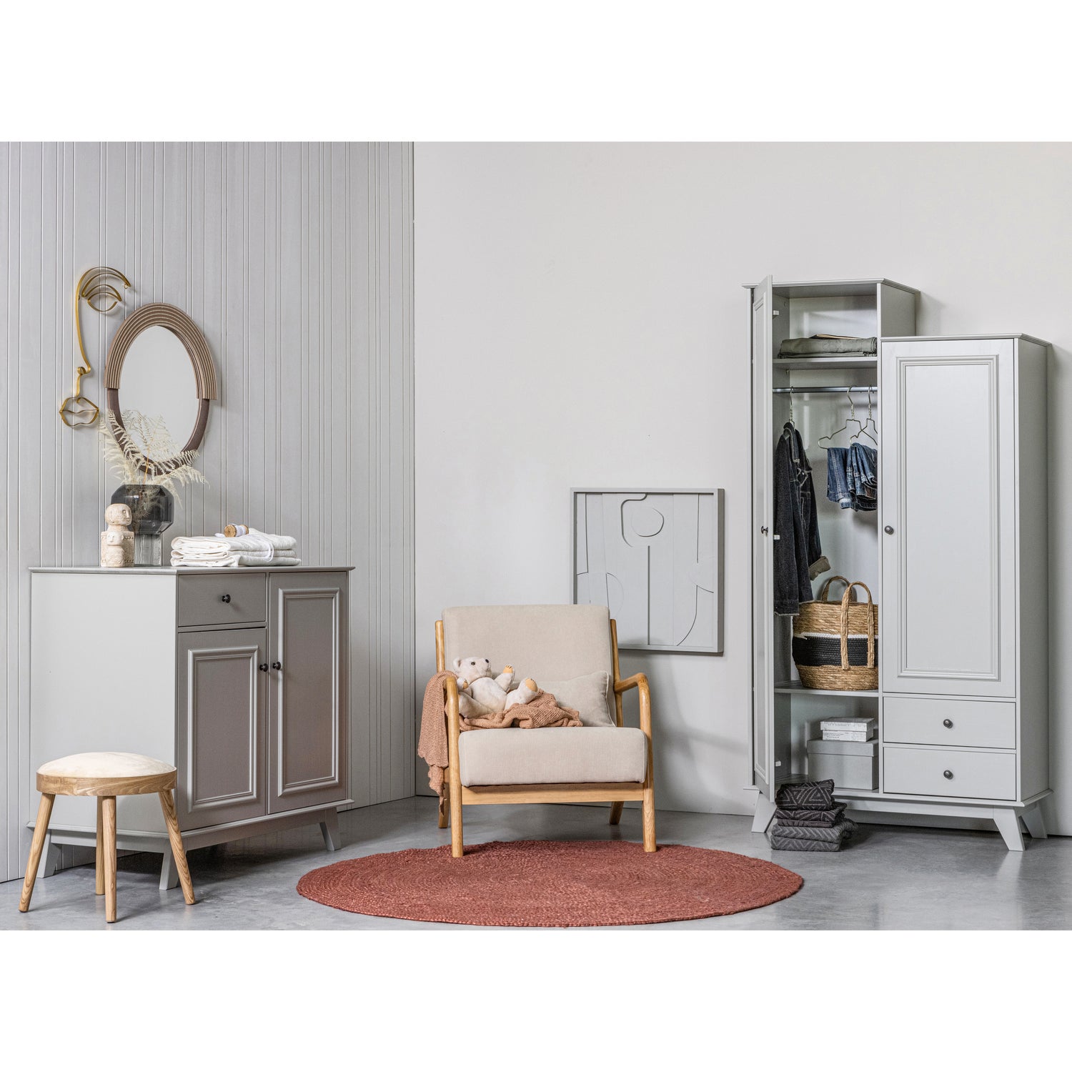 Opbergkast/Commode Lily kleur Clay - Afbeelding 3