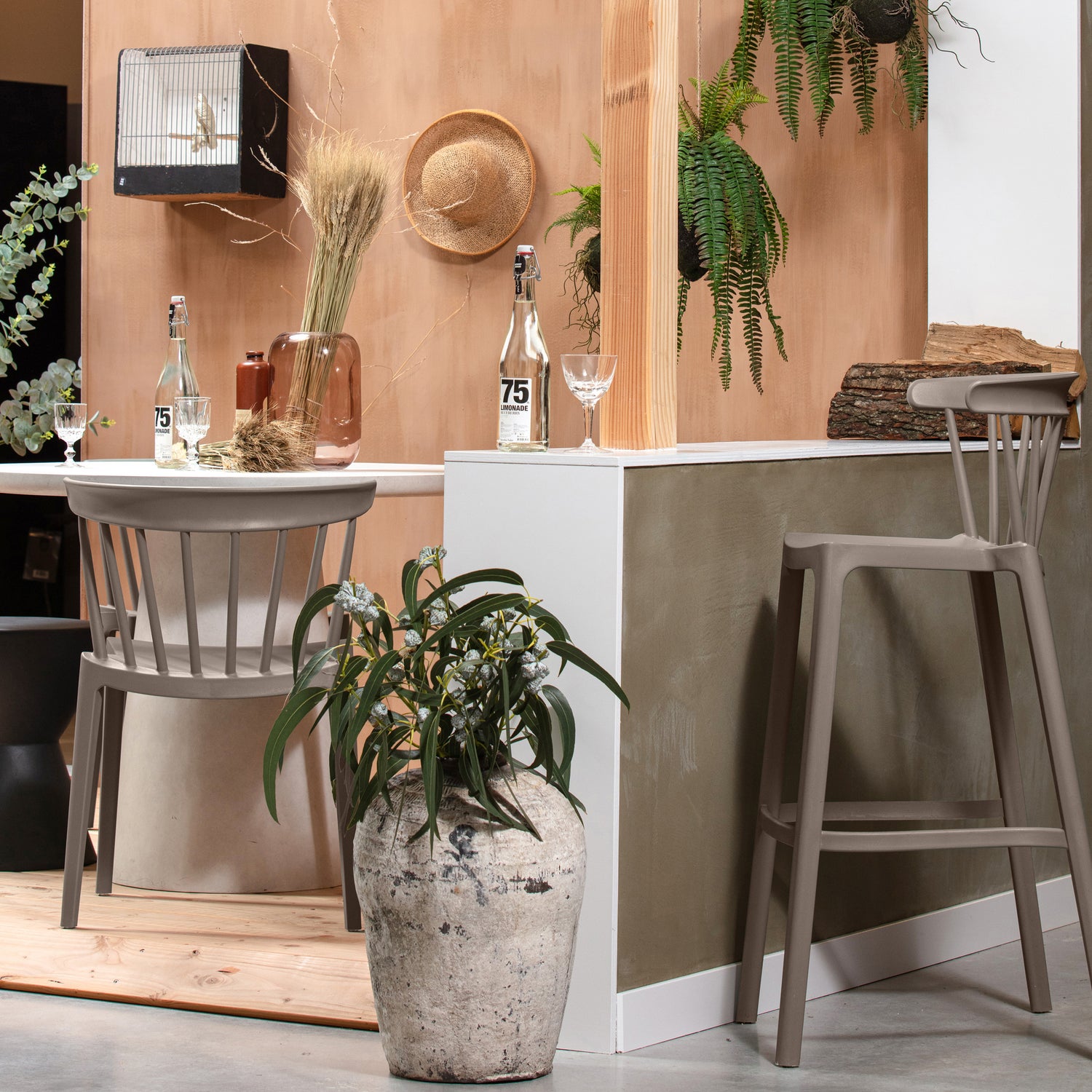 Barstoel Bliss - Taupe (zithoogte 76cm) - Afbeelding 2