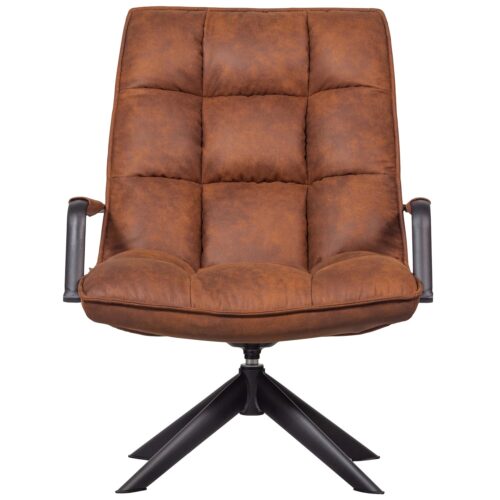 Draaifauteuil Jouke met armleuning PU - Cognac - Afbeelding 10