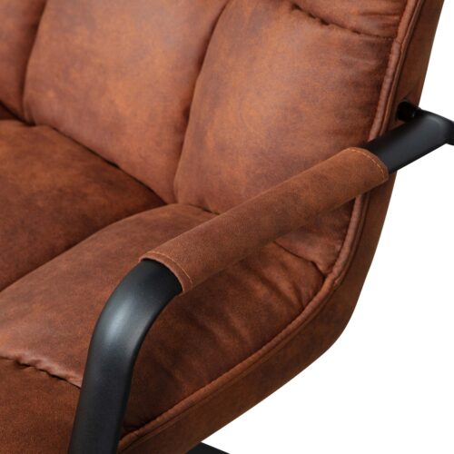 Draaifauteuil Jouke met armleuning PU - Cognac - Afbeelding 6