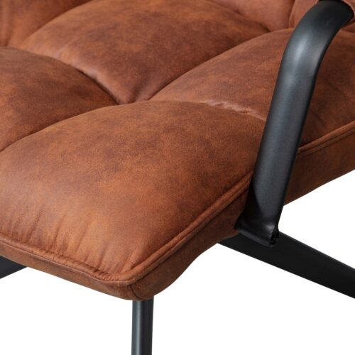 Draaifauteuil Jouke met armleuning PU - Cognac - Afbeelding 7