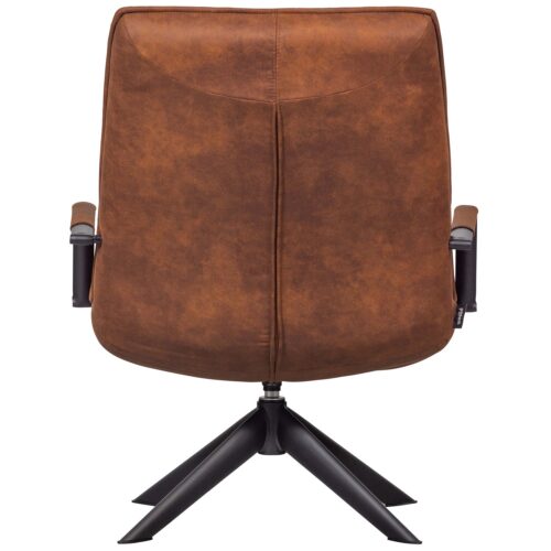 Draaifauteuil Jouke met armleuning PU - Cognac - Afbeelding 5
