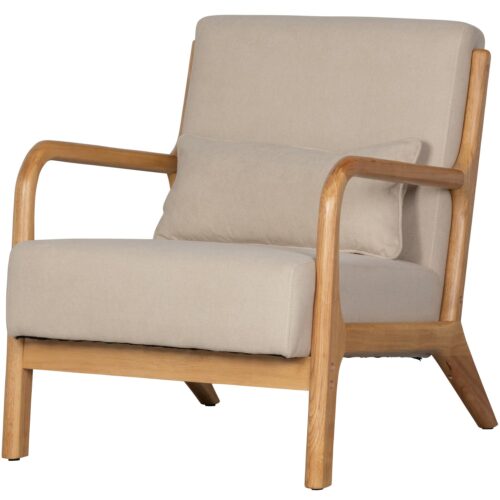 Fauteuil Mark Geweven stof - Naturel