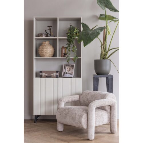 Opbergkast Miller Grenenhout, 200 x 90cm, kleur Dust - Afbeelding 3