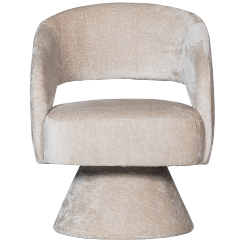 Draaifauteuil Ebba Chenille - Naturel - Afbeelding 9