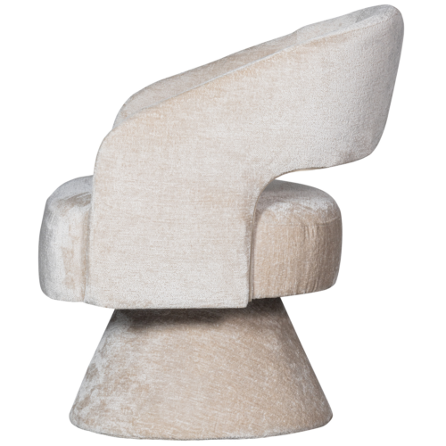 Draaifauteuil Ebba Chenille - Naturel - Afbeelding 5