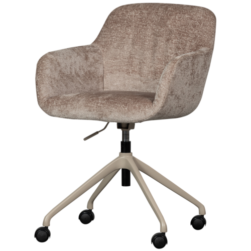 Bureaustoel Morros Chenille, kleur Taupe