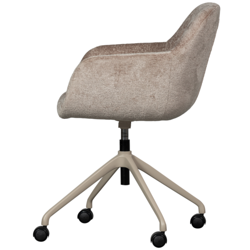 Bureaustoel Morros Chenille, kleur Taupe - Afbeelding 5