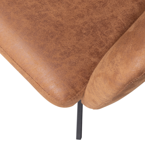 Draaibare Eetkamerstoel Fenne Lederlook - Cognac - Afbeelding 7