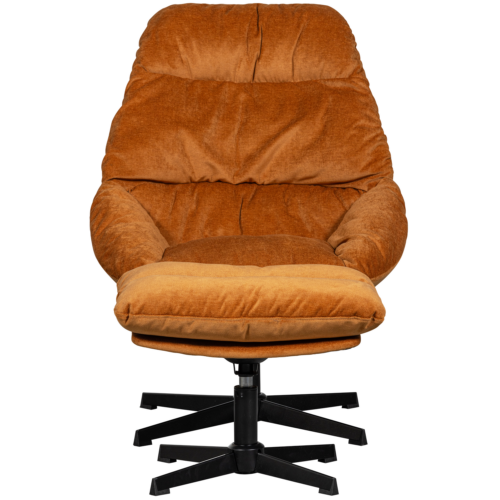 Draaifauteuil Yaro met Hocker - Ginger - Afbeelding 8