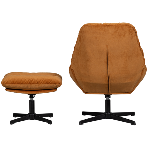 Draaifauteuil Yaro met Hocker - Ginger - Afbeelding 5