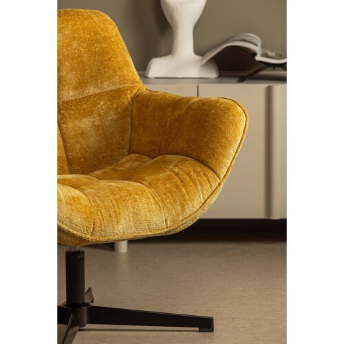 Draaifauteuil Wib Chenille - Curry - Afbeelding 3