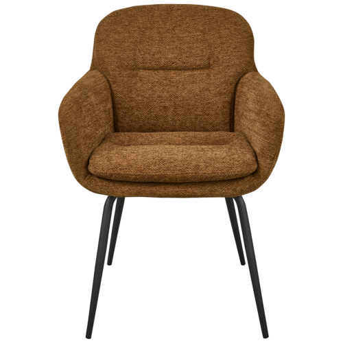 Eetkamerstoel Runa Chenille - Caramel - Afbeelding 4