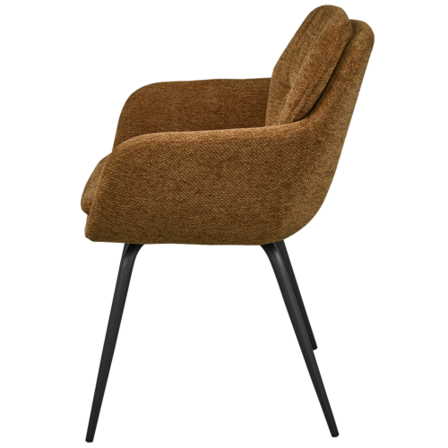 Eetkamerstoel Runa Chenille - Caramel - Afbeelding 5