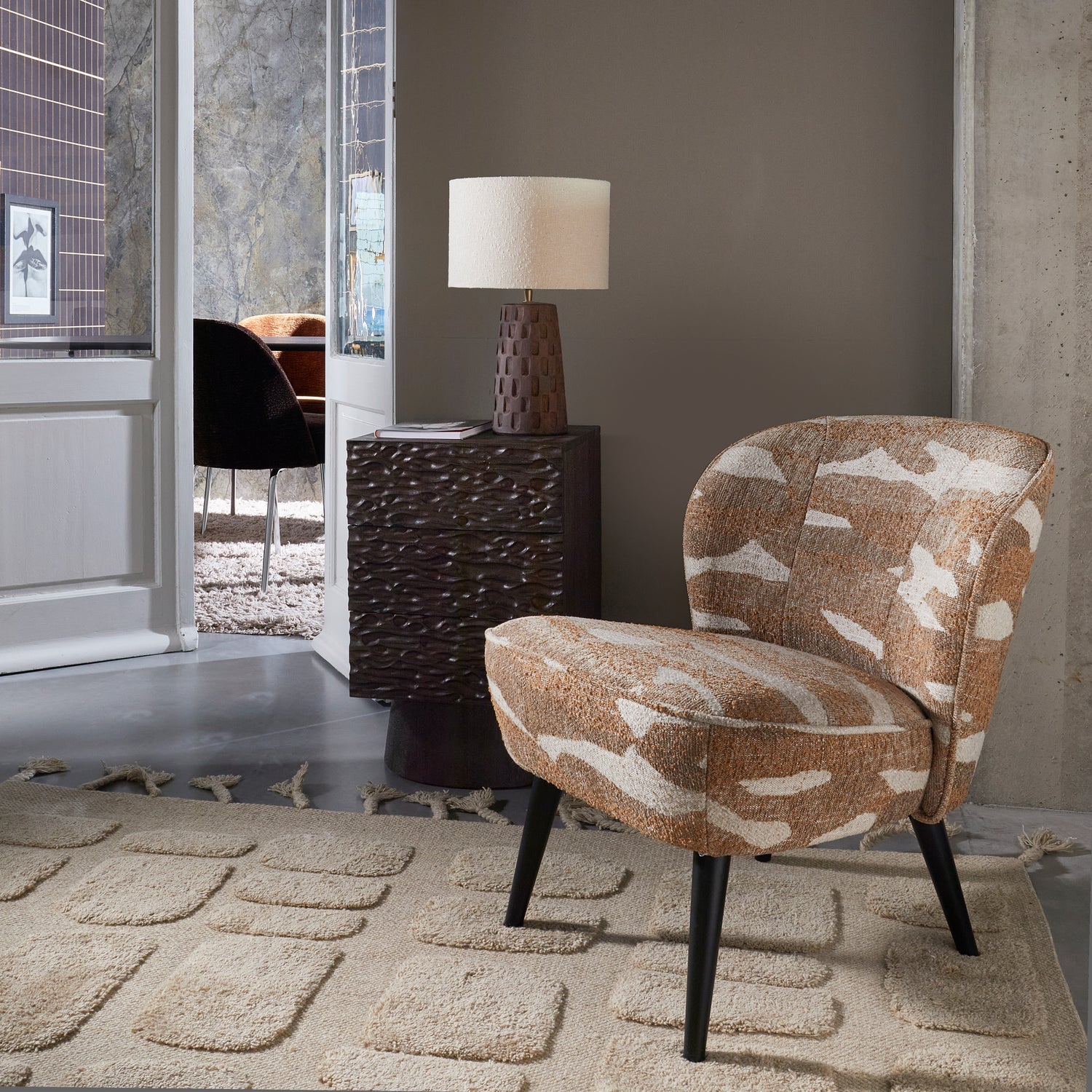 Fauteuil Sara Geweven - Camouflage Groen - Afbeelding 2