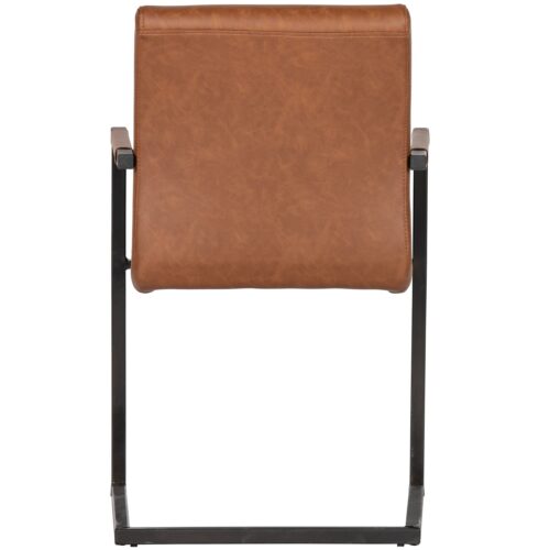 Eetkamerstoel Bas Lederlook - Cognac - Afbeelding 5
