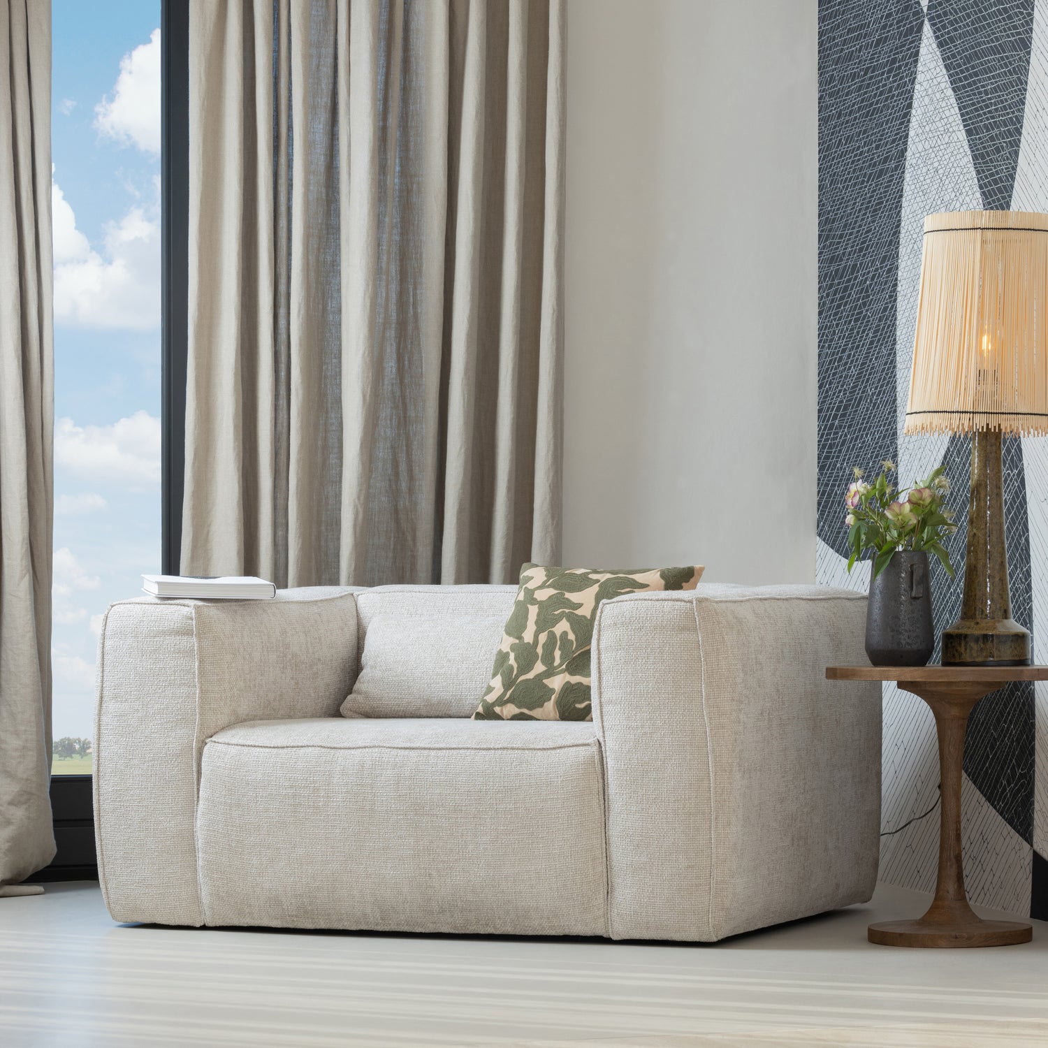 Fauteuil Bean Melange - Naturel - Afbeelding 3