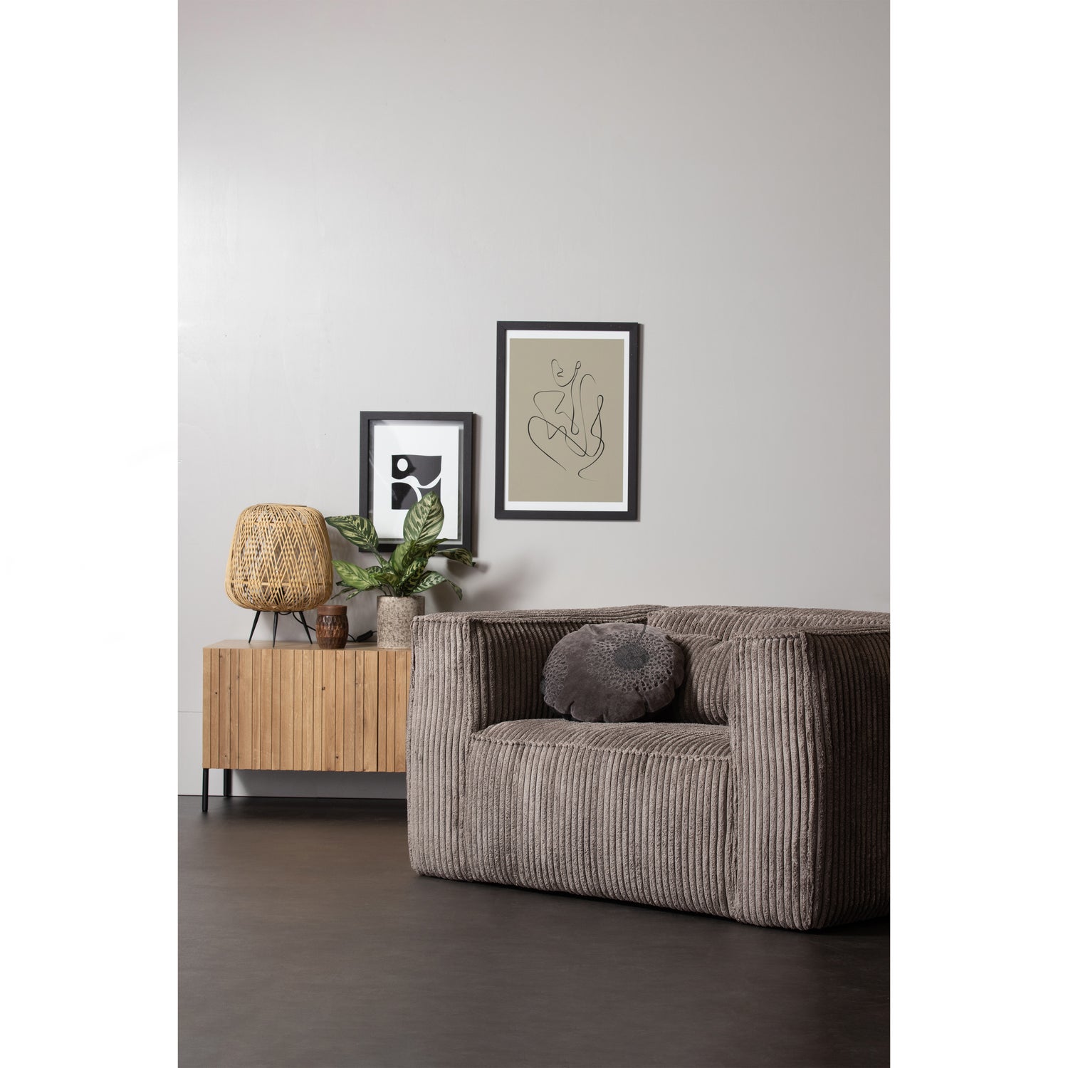 Fauteuil Bean Grove Ribstof - Terrazzo - Afbeelding 2