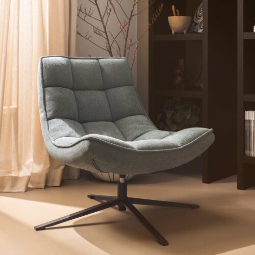 Draaifauteuil Maudi - Blauw - Afbeelding 2
