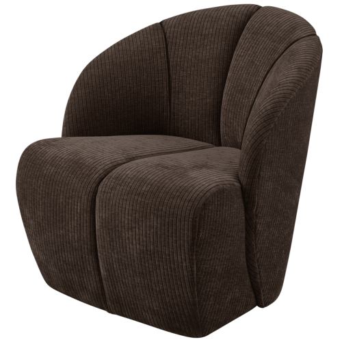 Draaifauteuil Mojo Geweven Rib - Bruin