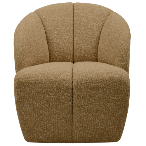 Draaifauteuil Mojo Bouclé - Geel Bruin - Afbeelding 3