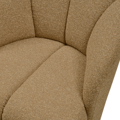 Draaifauteuil Mojo Bouclé - Geel Bruin - Afbeelding 6