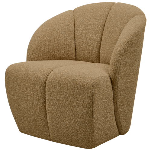 Draaifauteuil Mojo Bouclé - Geel Bruin