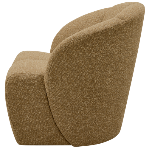 Draaifauteuil Mojo Bouclé - Geel Bruin - Afbeelding 4